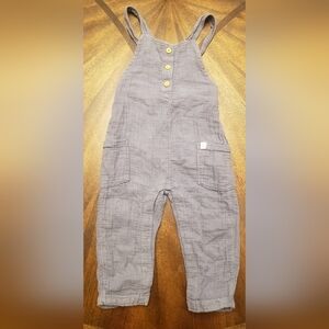 Organic Little Planet By Carters Kids Bluish/Gray Overalls Size 18 Months